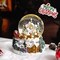 Christmas Snow Globe, Santa Claus Rides an Elk Sleigh Musical Snowglobe with Swirling Glitter Snowflakes Lighted Christmas Decorations Tabletop Home Décor